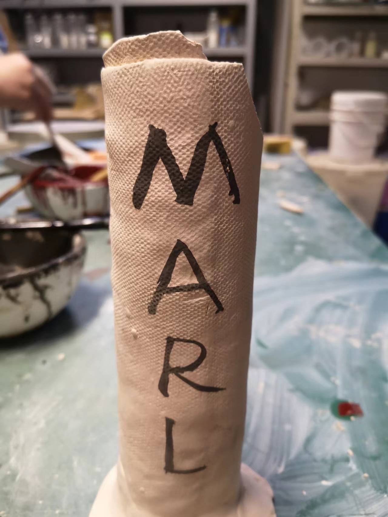 The ceramic cylinder is broken